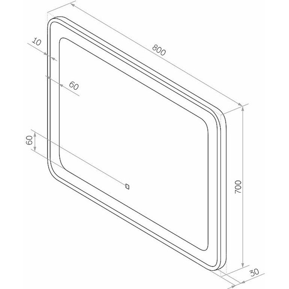 Зеркало Континент Velvette Led 80 см ЗЛП1148 - фото 11