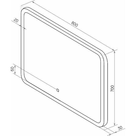 Зеркало Континент Demure Led 80 см ЗЛП3331 - фото 9
