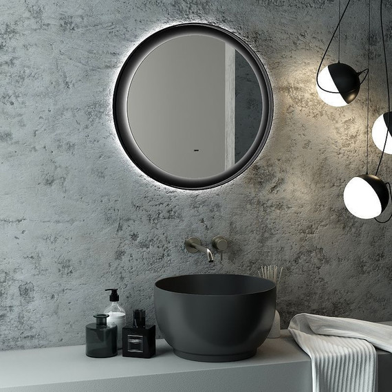 Зеркало Континент Planet Black Led 80 см ЗЛП684 - фото 