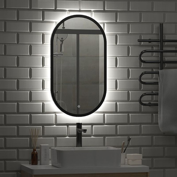 Зеркало Континент Prime Black Led 45 см ЗЛП2199 - фото 3