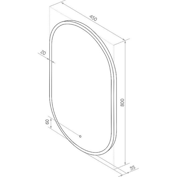 Зеркало Континент Prime Black Led 45 см ЗЛП2199 - фото 10