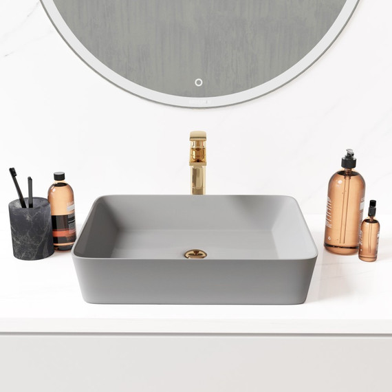 Раковина-чаша Grossman Color 48 см GR-3016GM, серый матовый - фото 3