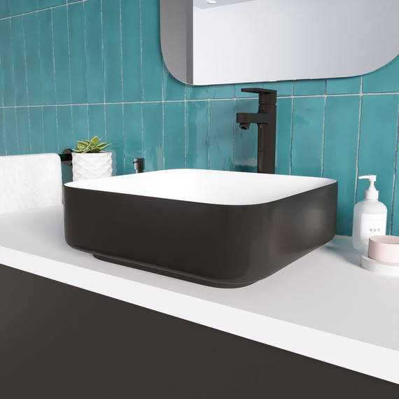 Раковина-чаша Grossman 38 см GR-4042BW, черный/белый - фото 2