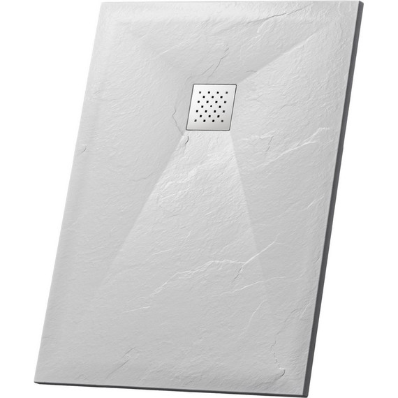 Поддон каменный Grossman Strong 100x70 см GR-S170100Q, белый матовый - фото 