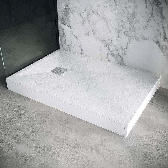 Поддон каменный Grossman Strong 100x70 см GR-S170100Q, белый матовый - фото 4