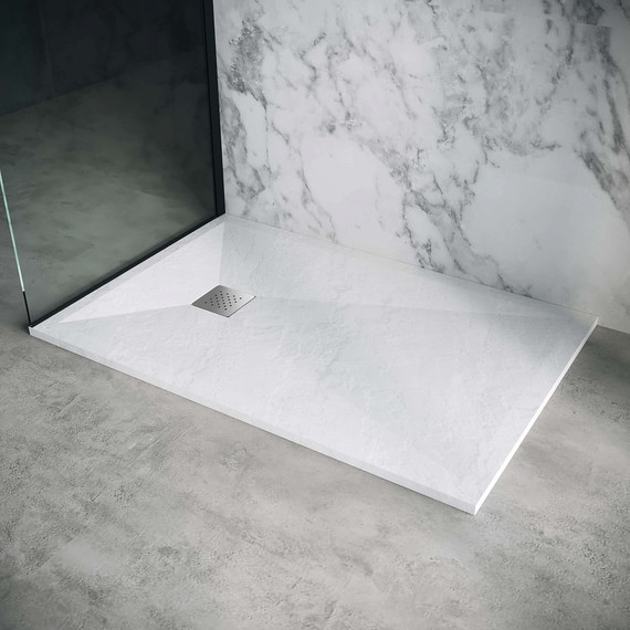 Поддон каменный Grossman Strong 100x70 см GR-S170100Q, белый матовый - фото 5