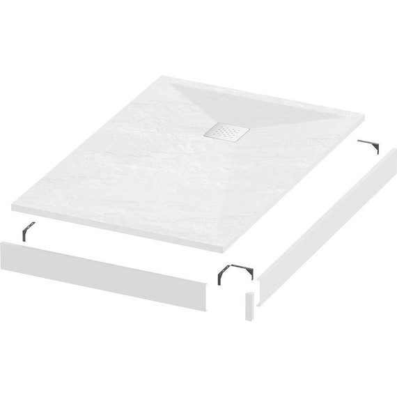 Поддон каменный Grossman Strong 110x90 см GR-S190110Q, белый матовый - фото 2