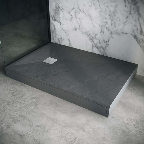 Поддон каменный Grossman Strong 100x70 см GR-S270100Q, графит матовый - фото 4