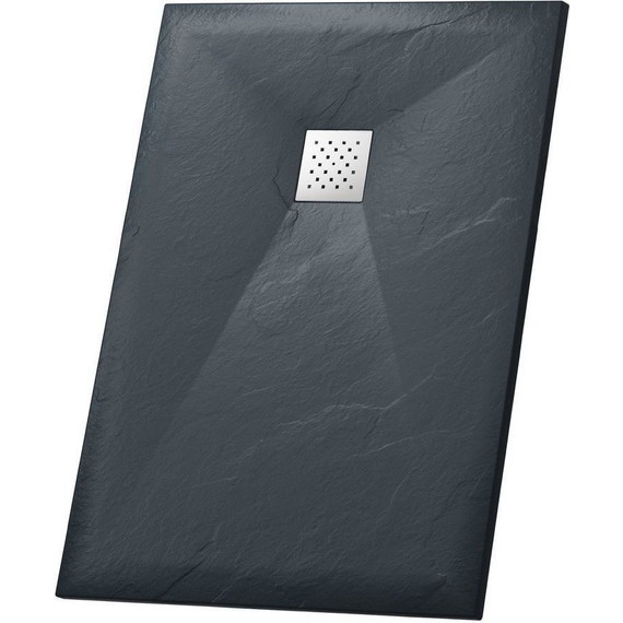 Поддон каменный Grossman Strong 100x80 см GR-S280100Q, графит матовый - фото 