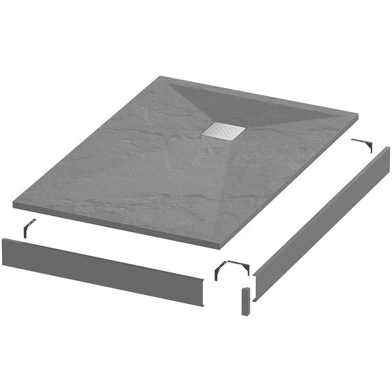 Поддон каменный Grossman Strong 110x80 см GR-S280110Q, графит матовый - фото 2