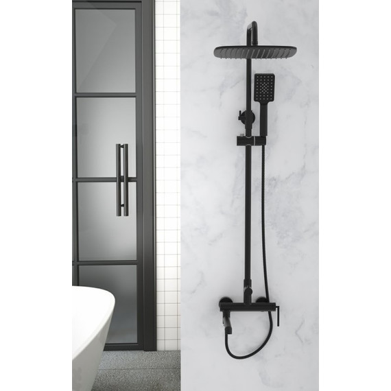 Душевая стойка BelBagno Acqua ACQUA-VSCM-NERO, чёрный матовый, Цвет производителя: чёрный матовый - фото 2