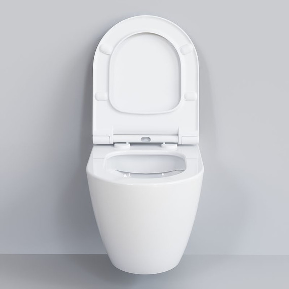 Унитаз подвесной безободковый Ambassador Queen 113T20001R, Цвет производителя: белый - фото 11