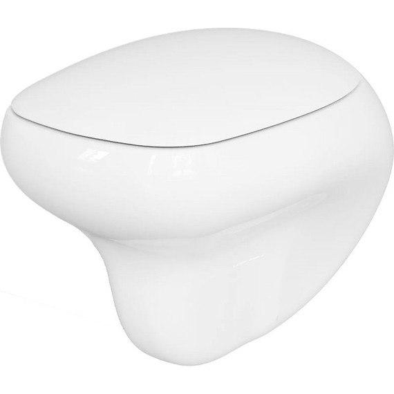 Унитаз подвесной безободковый Ambassador Diamond 123T20001R, Цвет производителя: белый - фото 2