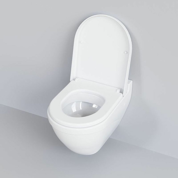 Унитаз подвесной безободковый Ambassador Nord 133T20001, Цвет производителя: белый - фото 6