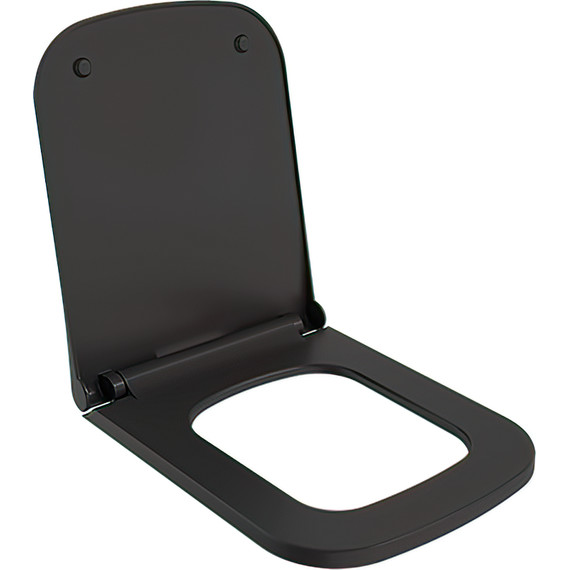 Сиденье с крышкой для унитаза Ambassador Benefit микролифт 202T20201S, черный матовый - фото 