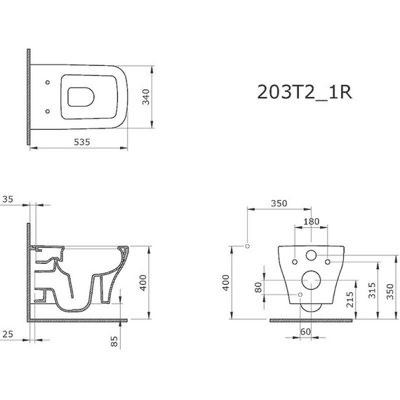 Унитаз подвесной безободковый Ambassador Benefit 203T20001R, Цвет производителя: белый - фото 13
