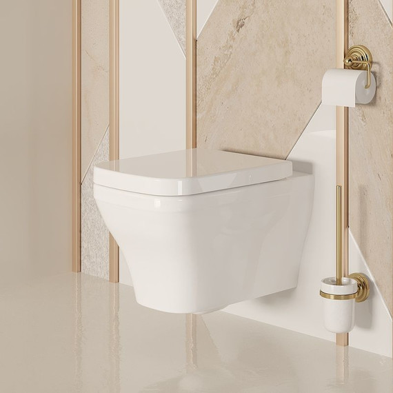 Унитаз подвесной безободковый Ambassador Benefit 203T20001R, Цвет производителя: белый - фото 7