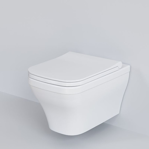 Унитаз подвесной безободковый Ambassador Benefit 203T20001R, Цвет производителя: белый - фото 9