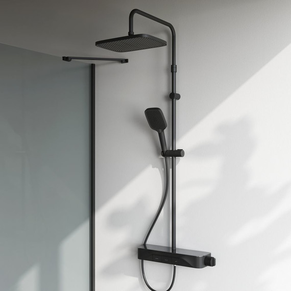 Душевая стойка с термостатом Am.Pm Func F078F222, черный, Цвет производителя: чёрный - фото 13