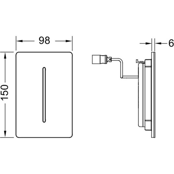 Кнопка смыва с инфракрасным датчиком TECEFilo-Solid (питание от сети 230 В) 9242036, белый матовый - фото 2