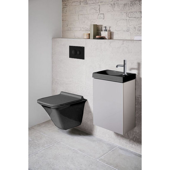 Кнопка смыва Loranto 7313, черный матовый - фото 2