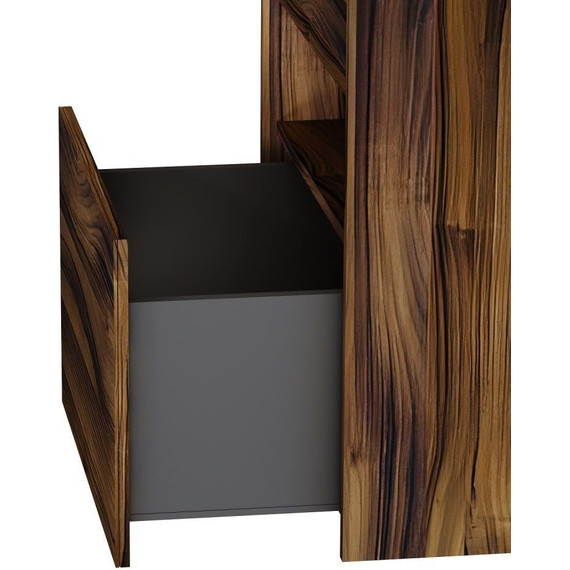 Тумба подвесная с раковиной Am.Pm Func 60 см M8FFUX0601OF, дуб крафт, Цвет фасада: тёмное дерево - фото 10