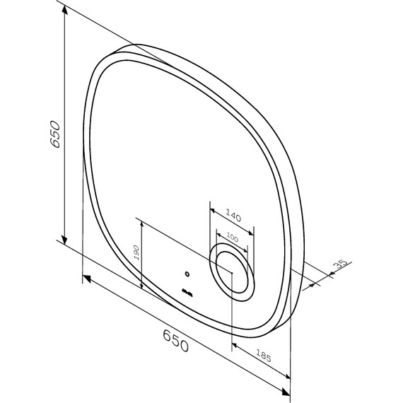 Зеркало Am.Pm Func 65 см M8FMOX0653SA - фото 6
