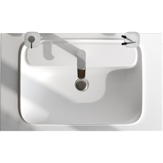 Тумба подвесная с раковиной Am.Pm Func 80 см M8FFUX0801WG, белый глянцевый, Цвет фасада: белый - фото 11