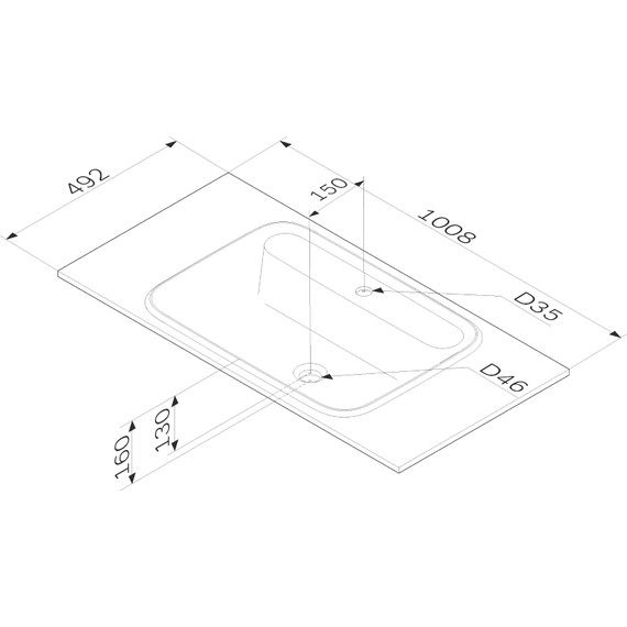 Тумба подвесная с раковиной Am.Pm Func 100 см M8FFUX1001WG, белый глянцевый, Цвет фасада: белый - фото 13