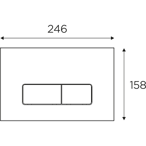 Кнопка смыва Idrospania Andrea 30354, черный матовый - фото 3