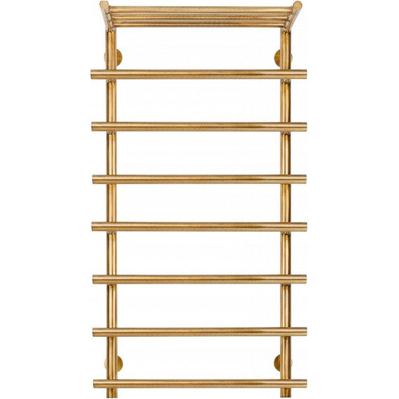 Полотенцесушитель электрический Secado Турин 1 СП с полкой П8 500x1000 мм (возможность скрытого подключения) бронза - фото 