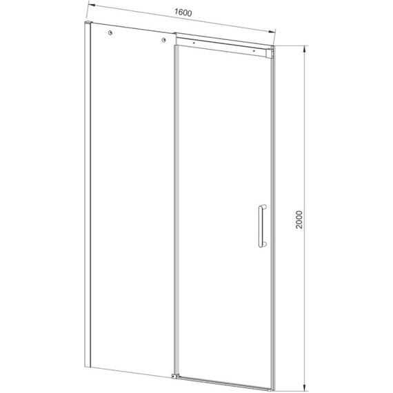 Душевая дверь Vincea Dice 160 см VDS-4D160CL (стекло 8 мм), хром/прозрачное - фото 3