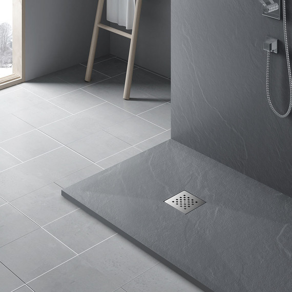 Поддон каменный Vincea 110х80 см VST-4SR8011G, серый - фото 2