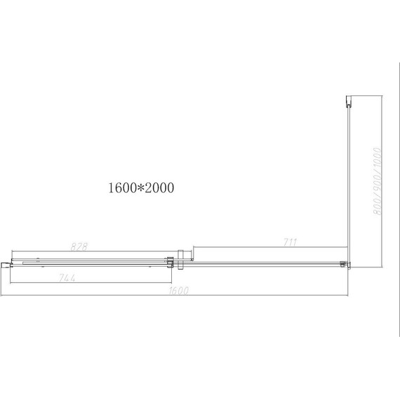 Душевое ограждение Vincea Dice 160x100 см VSR-4D1016CLB (стекло 8 мм), черный/прозрачное - фото 4