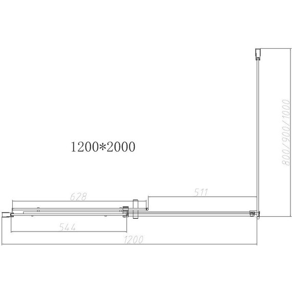 Душевое ограждение Vincea Dice 120x80 см VSR-4D8012CL (стекло 8 мм), хром/прозрачное - фото 4