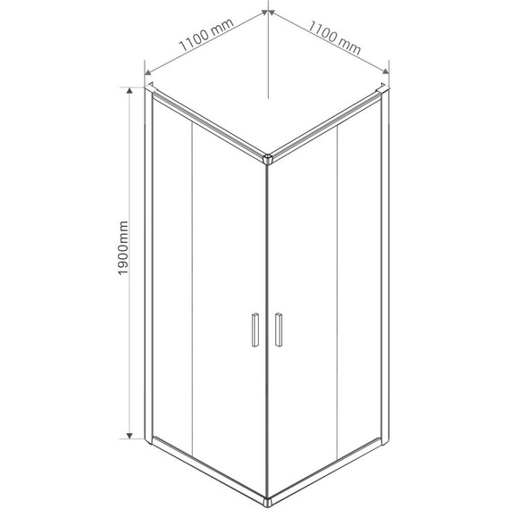 Душевое ограждение Vincea Garda 110x110 см VSS-1G1111CGB, черный/тонированное - фото 3