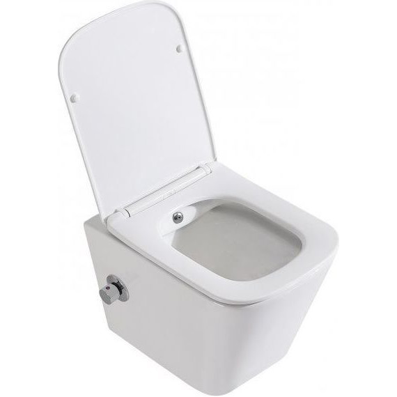 Унитаз-биде подвесной безободковый BelBagno Due BB3103CHR-BS/SC с крышкой микролифт - фото 5