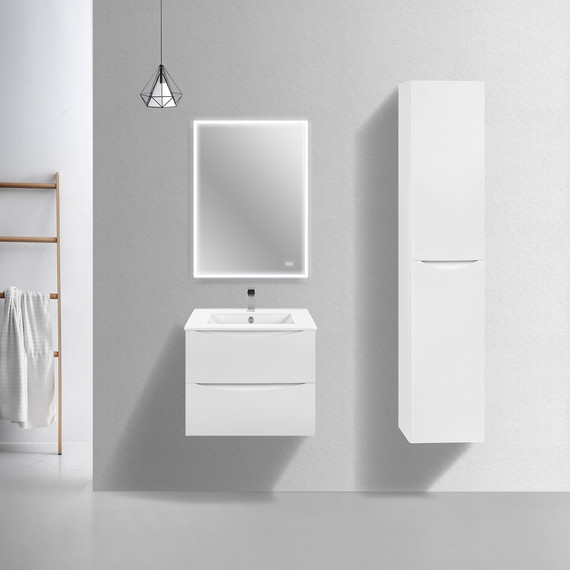 Тумба подвесная с раковиной Vincea Mia Slim 60 см VMC-2MC600S1GW, белый глянец - фото 2