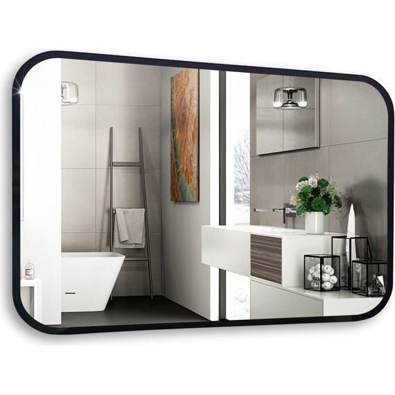 Зеркало Art&Max Siena S 60 см AM-SieS-1200-800-DS-F, чёрный - фото 2