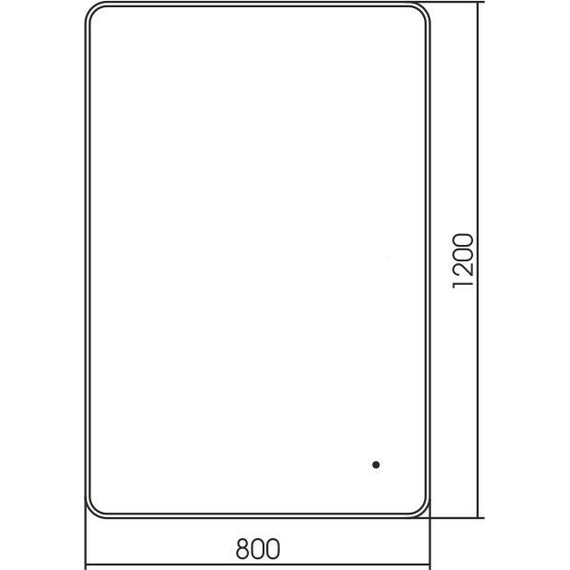 Зеркало Art&Max Siena S 60 см AM-SieS-1200-800-DS-F, чёрный - фото 6