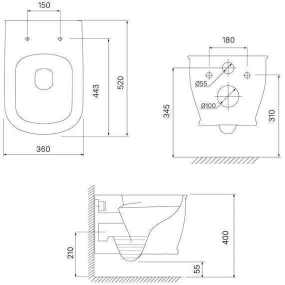 Унитаз подвесной безободковый Iddis Oxford OXFRDSEi25 с крышкой микролифт - фото 6