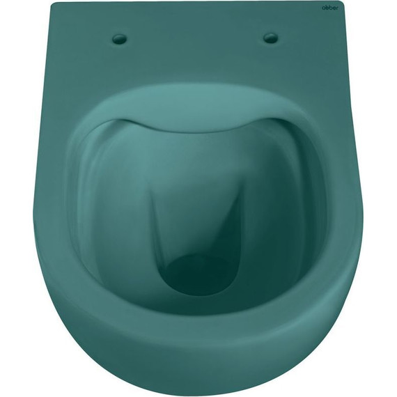 Унитаз подвесной безободковый Abber Bequem AC1101MBG с крышкой микролифт, зеленый матовый, Цвет производителя: зелёный - фото 9