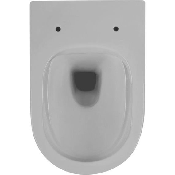 Унитаз подвесной безободковый Abber Bequem AC1103MG с крышкой микролифт, серый матовый, Цвет производителя: серый - фото 6