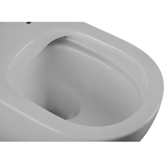 Унитаз подвесной безободковый Abber Bequem AC1103MG с крышкой микролифт, серый матовый, Цвет производителя: серый - фото 7