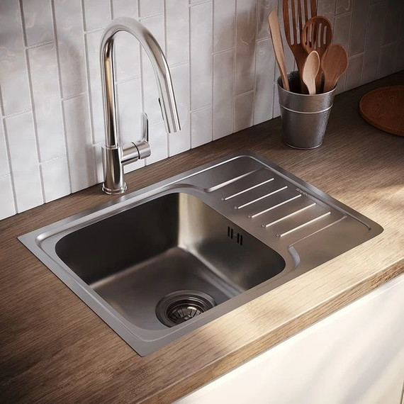 Кухонная мойка Iddis Sound SND60SDi77, сатин - фото 2