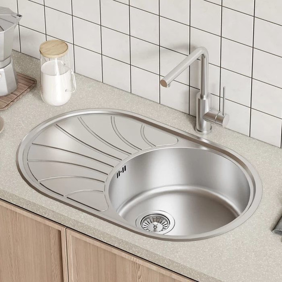 Кухонная мойка Iddis Suno SUN77SDi77, сатин - фото 2