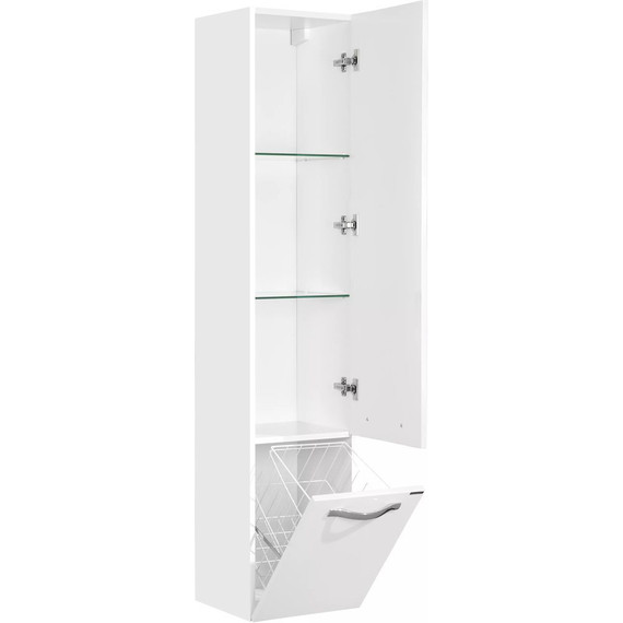 Пенал подвесной Акватон Ария 34 см с корзиной 1A134403AA010 - фото 4