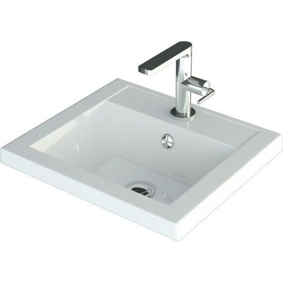 Тумба подвесная с раковиной Art&Max Family-M-400-2C-SO-HC 40 см, Угольный камень - фото 2