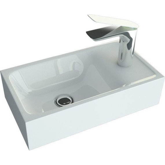 Тумба подвесная с раковиной Art&Max Family-M-400-1D-SO-HG 40 см, дуб харбор золотой - фото 2