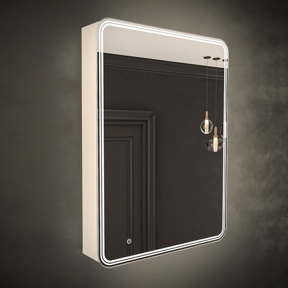 Зеркало-шкаф Art&Max Merano Verona 60 см AM-Ver-600-800-2D-L-DS-F L, bianco lucido - фото 